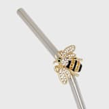 "Stripey bee metal straws, set of four" - Wine and Bar Tools in silver by Joanna Buchanan