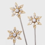 "Snowflake cocktail picks, crystal" - Wine and Bar Tools in gold by Joanna Buchanan