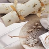 "Snowflake cocktail picks, crystal" - Wine and Bar Tools in gold by Joanna Buchanan