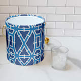 "Bamboo Deep Blue - Ice Bucket" - Wine and Bar Tools in blue by Clairebella