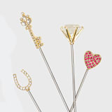 "Wedding cocktail picks" - Wine and Bar Tools in multicolor by Joanna Buchanan