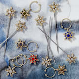 "Snowflake wine charms, jewel tones" - Wine and Bar Tools in multicolorassorted-colors by Joanna Buchanan