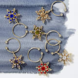"Snowflake wine charms, jewel tones" - Wine and Bar Tools in multicolorassorted-colors by Joanna Buchanan