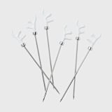 "Coral cocktail picks, white" - Wine and Bar Tools in white by Joanna Buchanan