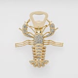"Lobster bottle opener" - Wine and Bar Tools in gold by Joanna Buchanan