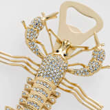 "Lobster bottle opener" - Wine and Bar Tools in gold by Joanna Buchanan