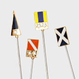 "Nautical cocktail picks" - Wine and Bar Tools in multicolor by Joanna Buchanan