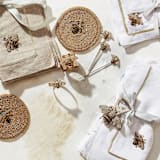"Stripey bee cocktail picks" - Wine and Bar Tools in gold by Joanna Buchanan