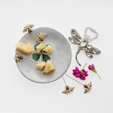 "Stripey bee cocktail picks" - Wine and Bar Tools in gold by Joanna Buchanan