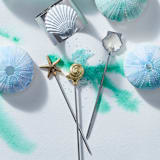 "Shell cocktail picks" - Wine and Bar Tools in silver by Joanna Buchanan