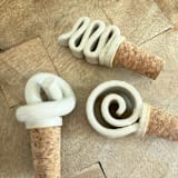 "Wine Topper - Ribbon" - Wine and Bar Tools in white by Sidney Field