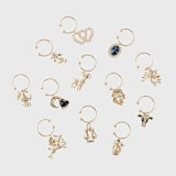 "Zodiac wine charm gift set" - Wine and Bar Tools in gold by Joanna Buchanan