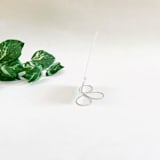 "Silver Wire Infinity Table Number Card Holder, Set of 5" - Centerpieces and Tabletop Decor in silver by JV Country Creations