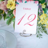 "Silver Wire Spiral Table Number Card Holder, Set of 5" - Centerpieces and Tabletop Decor in silver by JV Country Creations