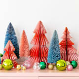 "Pink & Red Tree Honeycomb Set" - Centerpieces and Tabletop Decor in red by Jollity and Co