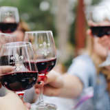 "Custom Monogram Stemmed Wine Glass" - Gifts for the Bride in clear by Papel Custom Design