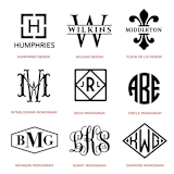 "Custom Monogram Stemmed Wine Glass" - Gifts for the Bride in clear by Papel Custom Design