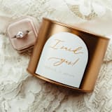 "Engagement Gift Candle I Said Yes!" - Gifts for the Bride in gold by Jordan Perry