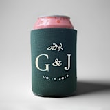 "Custom Floral vine monogram can coolers, set of 50" - Favors in green by Rook Design Co