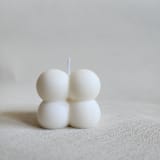 "Unscented Mini Bubble Candles, Set of 3" - Favors in white by MC silverlinings