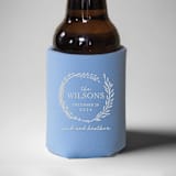 "Custom Wreath last name can coolers, set of 50" - Favors in black by Rook Design Co