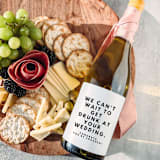 "Engagement Gift Wine Label | We can't wait to get drunk at your wedding" - Couple Gifts in black by The Pretty Little Mess