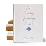 "Custom Wedding Anniversary Journal · Hand Bound" - Couple Gifts in white by Transient Books