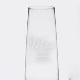 "Mr. and Mrs. Personalized Champagne Estate Glasses, Set of 2" - Couple Gifts in clear by Colin Supple