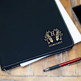 "Custom Engraved Vegan Leather Premium Zippered Padfolio" - Couple Gifts in multicolorassorted-colors by Papel Custom Design
