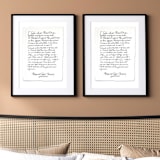"One Frame, Custom Hand Lettered, Wedding Vow" - Couple Gifts in white by AlisonJerry