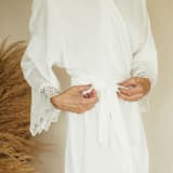 "White Velvet Bride Robe" - Couple Gifts in white by Jordan Perry
