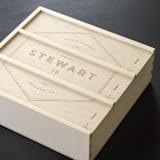 "Cooperage Select - Personalized Anniversary Wine Box" - Couple Gifts in natural by Artificer Wood Works