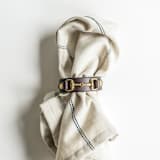 "The Horse Bit Napkin Ring in Tobacco" - Couple Gifts in brown by Millstream Home