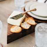"The Walnut Cheese Block with Hand-Forged Knife" - Couple Gifts in beige by Millstream Home