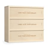 "Classic Trio - Anniversary Wine Box" - Couple Gifts in natural by Artificer Wood Works