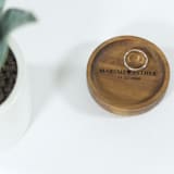 "Personalized Wood Ring Dish - Names + Date" - Couple Gifts in brown by Soulmatebox