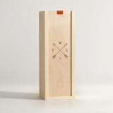 "Love Coat of Arms - Wine Box" - Couple Gifts in natural by Artificer Wood Works