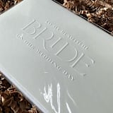 "Luxe Embossed Cream Bride & Groom Cards, Set of 2" - Couple Gifts in natural by Eva Tadros