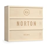 "Simple Vintage - Personalized Anniversary Wine Box" - Couple Gifts in natural by Artificer Wood Works