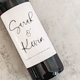 "Personalized Engagement Gift Wine Label" - Couple Gifts in natural by The Pretty Little Mess