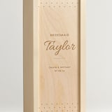 "Chic Toast - Wine Box" - Couple Gifts in natural by Artificer Wood Works