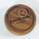 "Personalized Wood Ring Dish - Hearts" - Couple Gifts in brown by Soulmatebox