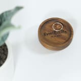 "Personalized Wood Ring Dish - Hearts" - Couple Gifts in brown by Soulmatebox