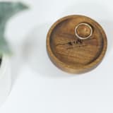 "Personalized Wood Ring Dish - Initials + Date" - Couple Gifts in brown by Soulmatebox
