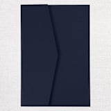 "Qty of 50 Custom Navy Irridescent Shimmer Simply Elegant Tri-fold Pocket with Mailing Envelopes" - Invitation Pockets in blue by Papel Custom Design