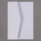 "Qty of 50 Custom White Shimmer Simply Elegant Tri-fold Pocket with Mailing Envelopes" - Invitation Pockets in white by Papel Custom Design