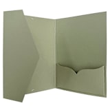 "Elegant Sage Green Matte Wedding Invitation Folder Covers | 5×7 Pocket Invitations | Set of 10" - Invitation Pockets in green by Self Stationery