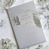 "White Fiber, Textured, Embossed Invitation Pocket, Qty 10" - Invitation Pockets in white by The Savage Label