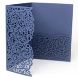 "Custom Laser Cut Lace Pattern Pockets for 5x7 Cards | Set of 10 | Envelopes Included" - Invitation Pockets in multicolorassorted-colors by Self Stationery