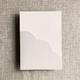 "Cloud scalloped pocket holder for 5x7 cards - Pack of 10" - Invitation Pockets in beige by Ivory Invitations